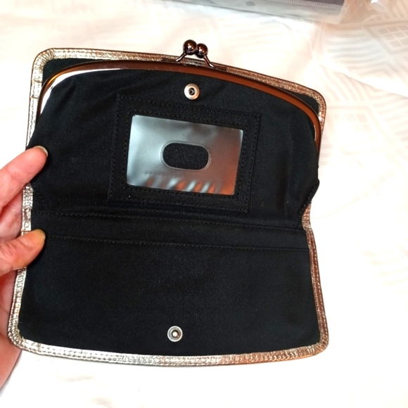 Vintage Leather Clutch Wallet Gold - Picture 5 of 9